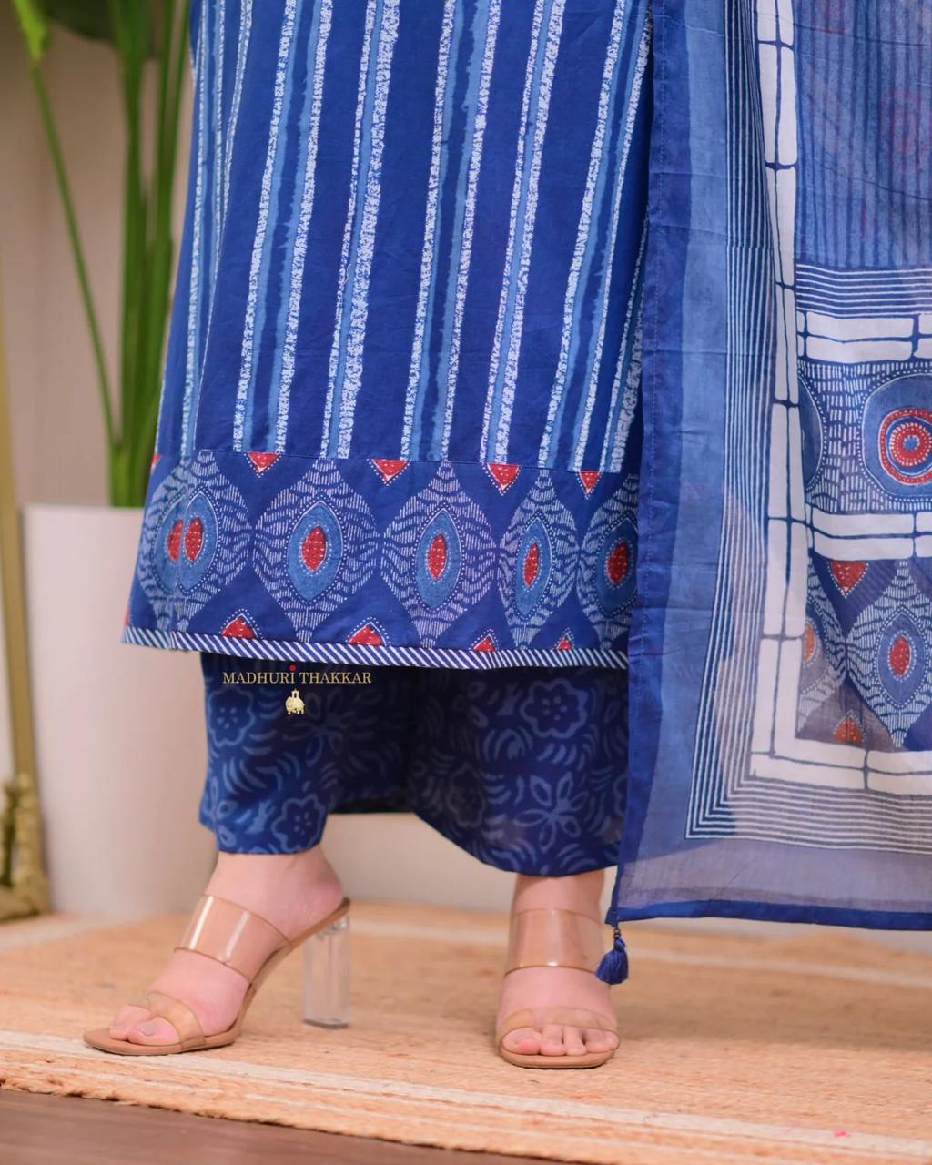 Pure Cotton Kurti Set with Dupatta