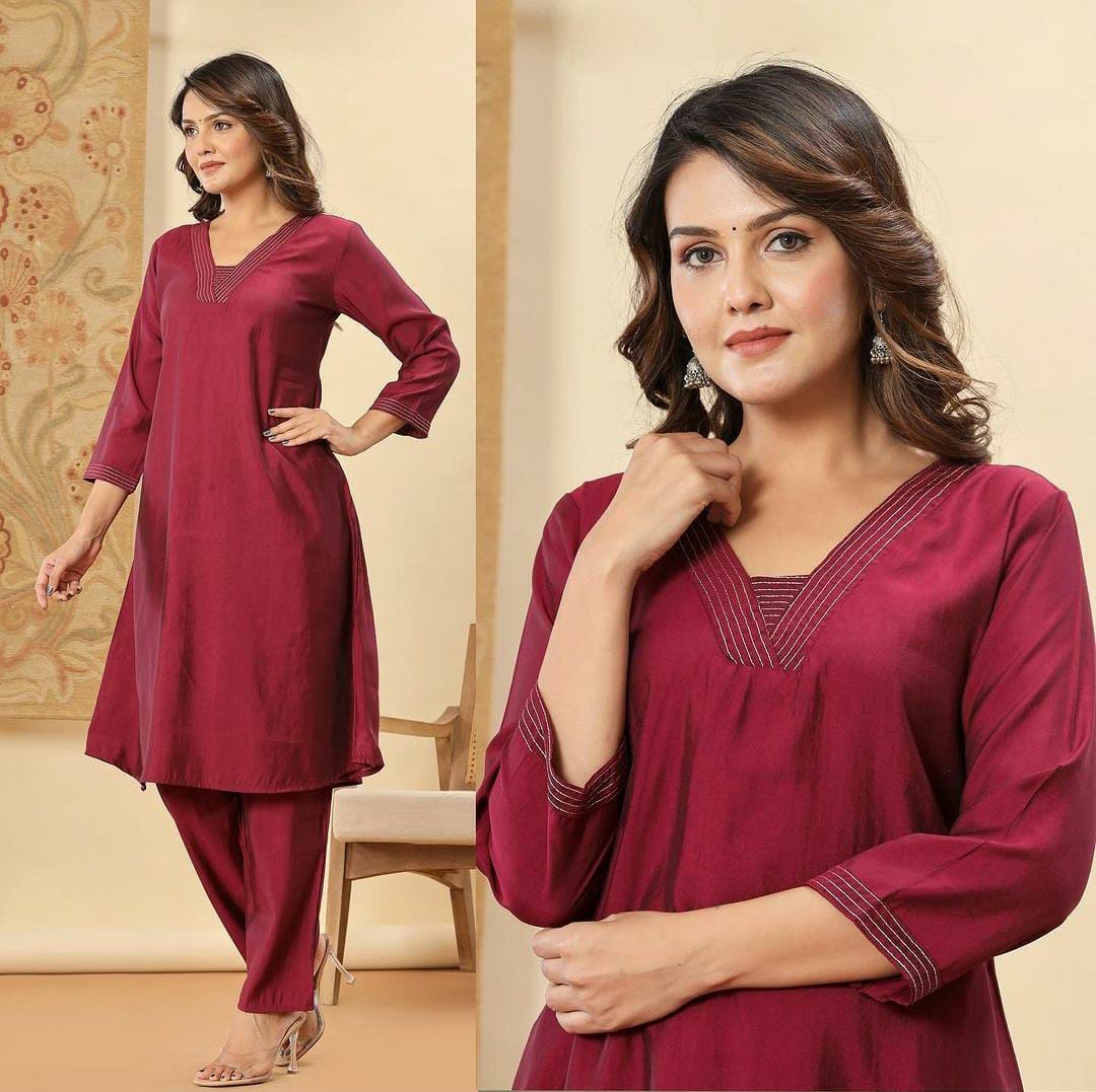 New Launch: Elegant A-Line Printed Kurti with Plain Pant