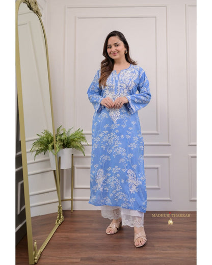 ⛱ Summer Special – Elegant Chikankari Kurta Pajama Set ⛱