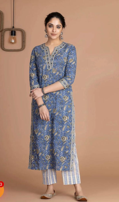 New Wedding Season Summer Collection – Heavy Embroidery Cotton Suit