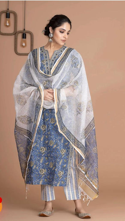 New Wedding Season Summer Collection – Heavy Embroidery Cotton Suit