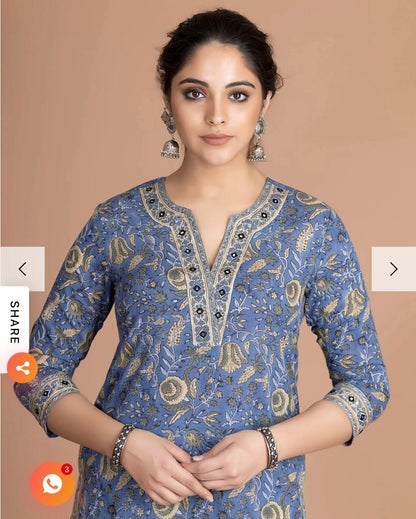 New Wedding Season Summer Collection – Heavy Embroidery Cotton Suit