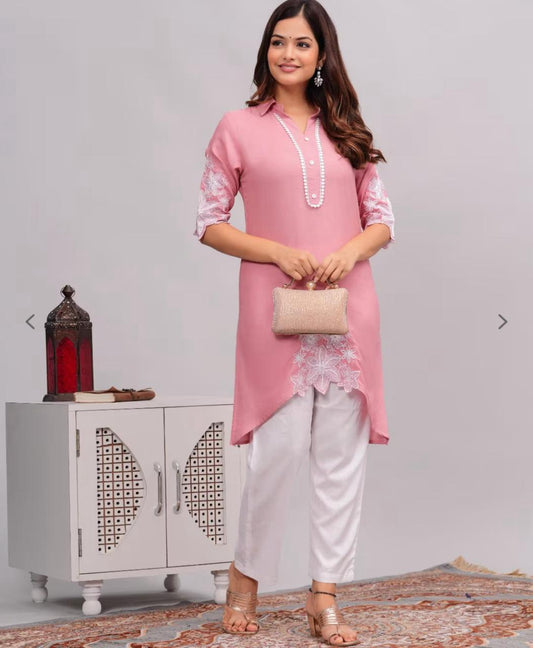 New Rayon Kurta Pant Set – Festive Elegance