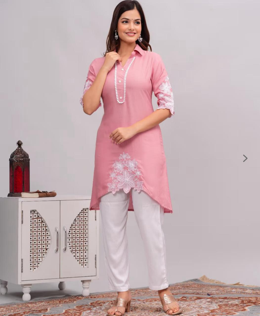 New Rayon Kurta Pant Set – Festive Elegance