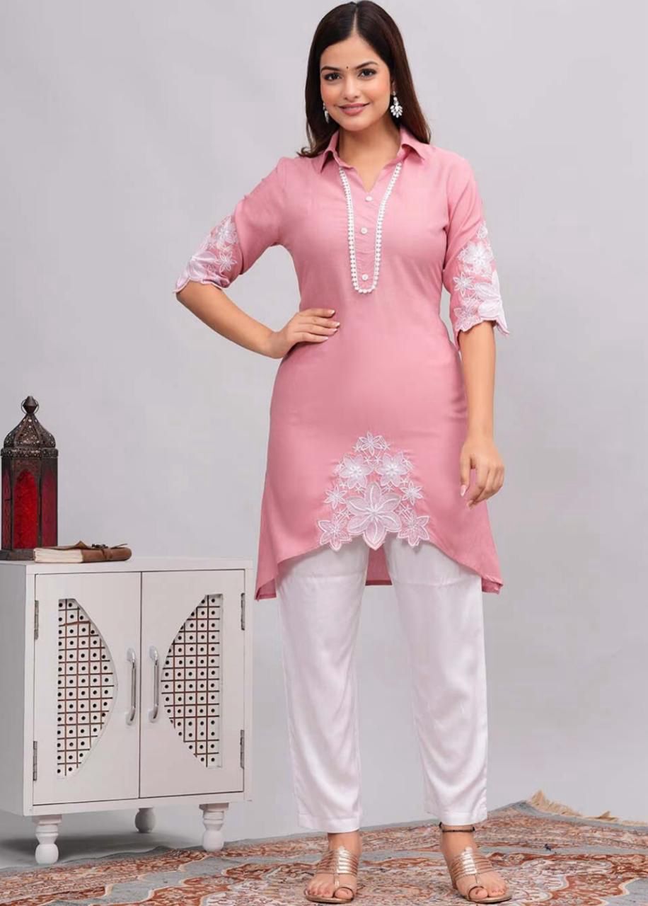 New Rayon Kurta Pant Set – Festive Elegance