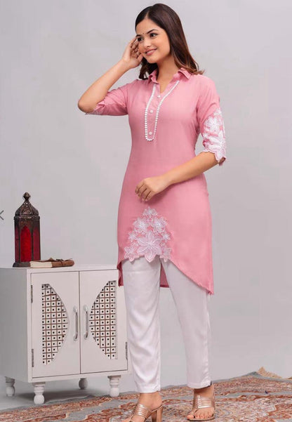 New Rayon Kurta Pant Set – Festive Elegance